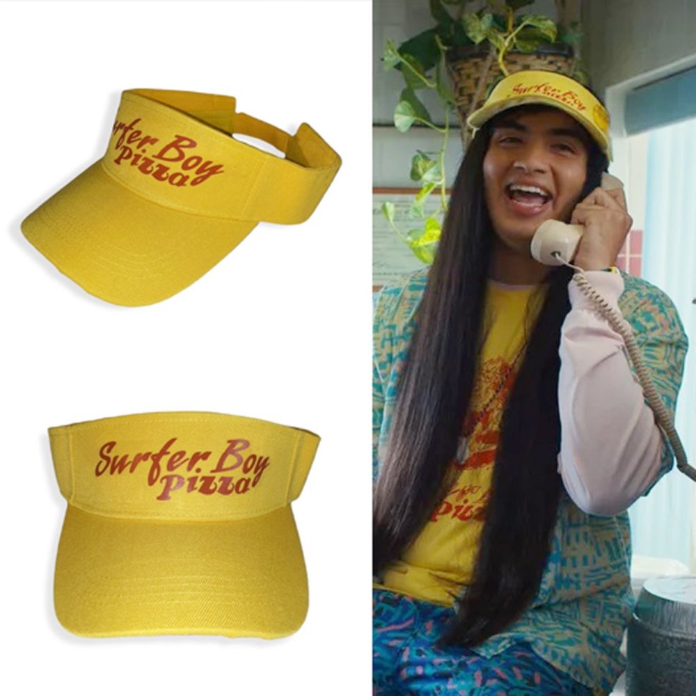 🆕Surfer Boy Pizza Yellow Visor Hat
